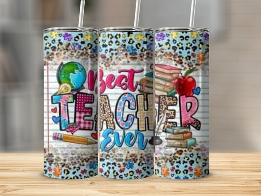 Best Teacher Ever Books Apple Globe Teacher Appreciation Tumblers