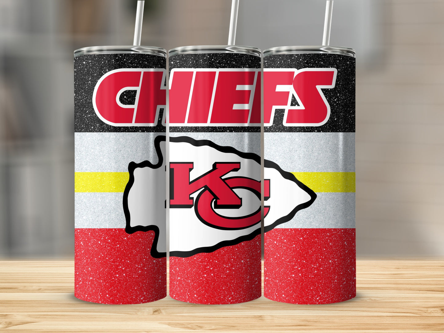 Chiefs Team Logo Design in Patriotic Colors Tumblers