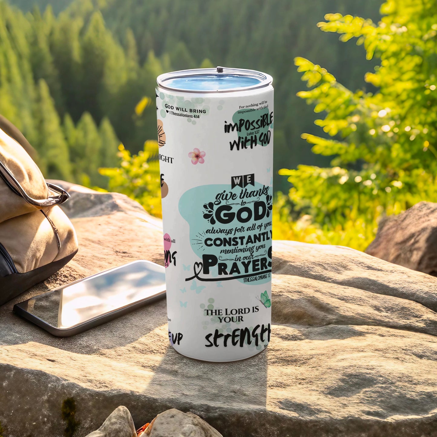 Inspirational Quotes Travel Tumbler Christian Gift