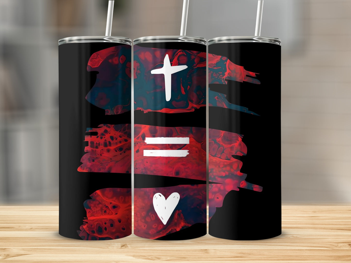 Inspirational Faith Love Design Tumbler Product