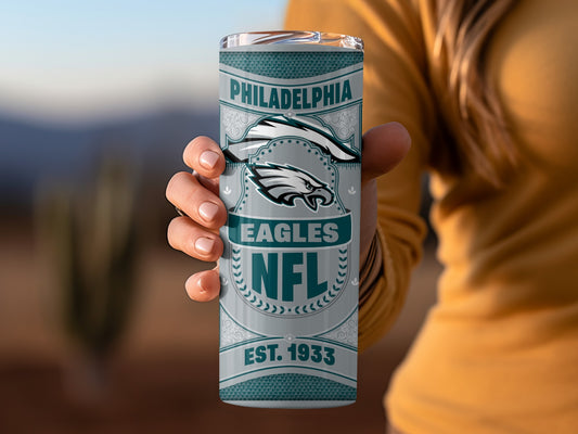 Philadelphia Eagles NFL Est 1933 Design Tumbler