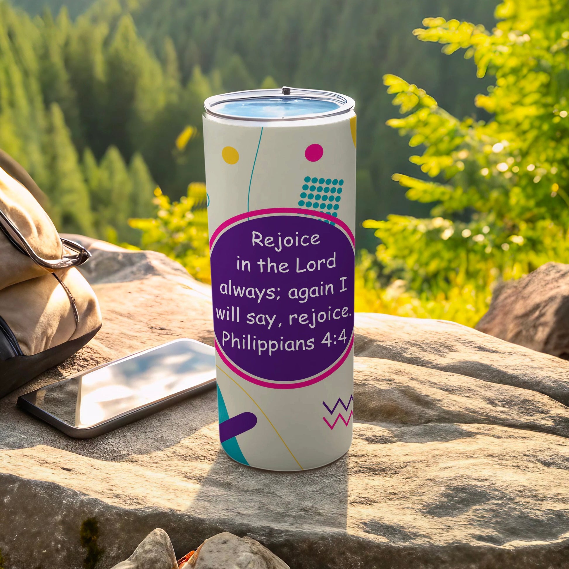 Rejoice in the Lord Philippians 4:4 Tumbler Cup