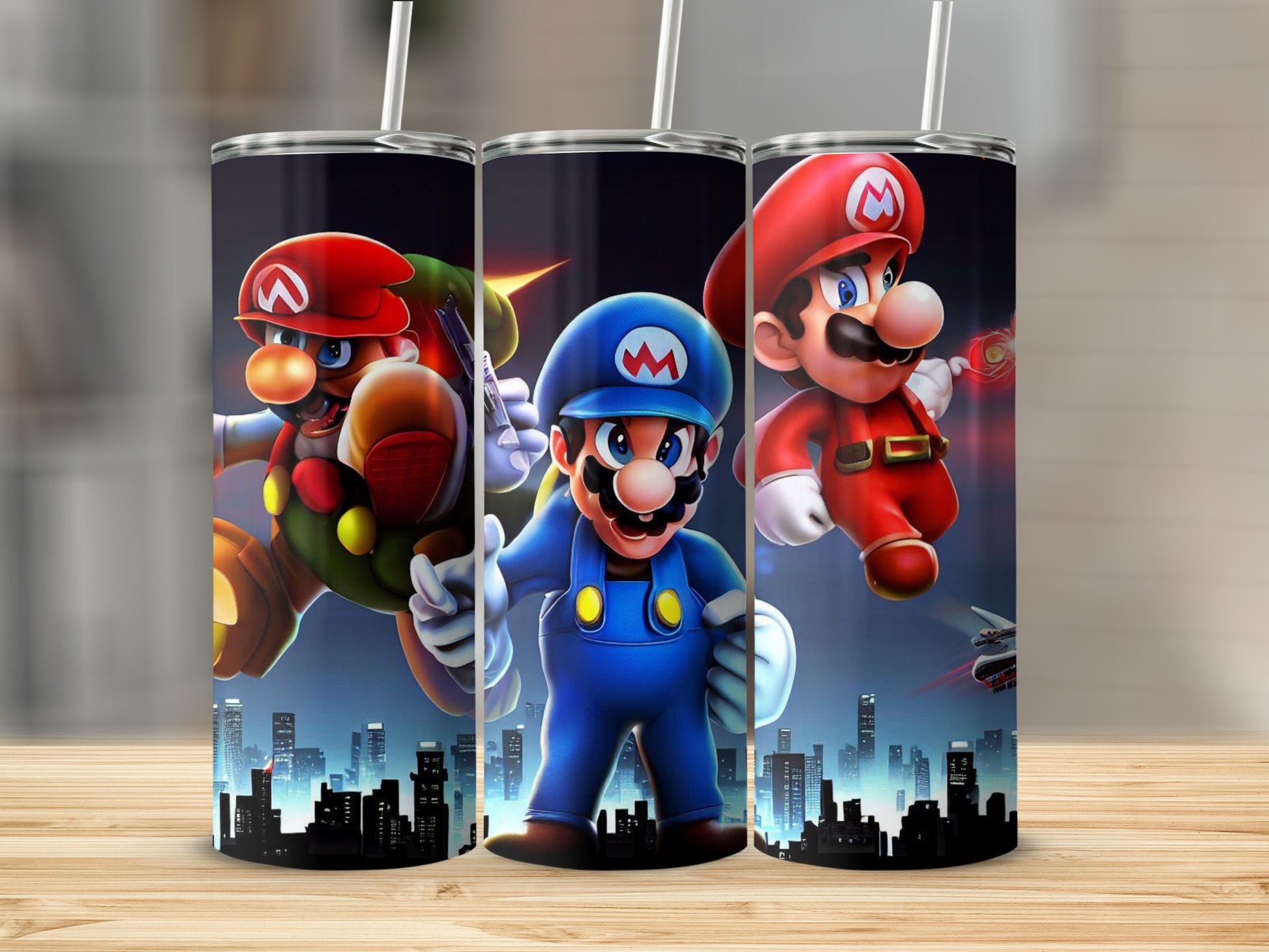 Colorful Mario Theme Stainless Steel Tumbler Product