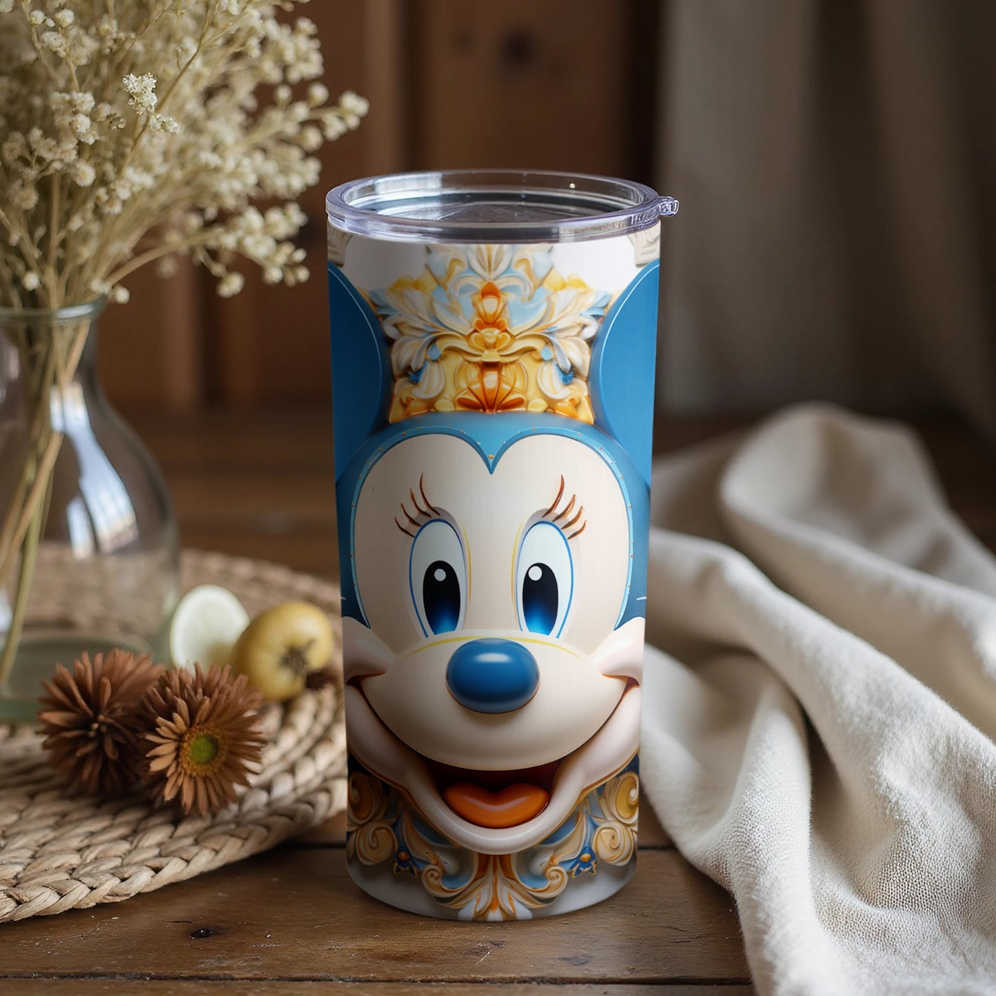 Playful Disney Inspired Large Blue Character Tumbler