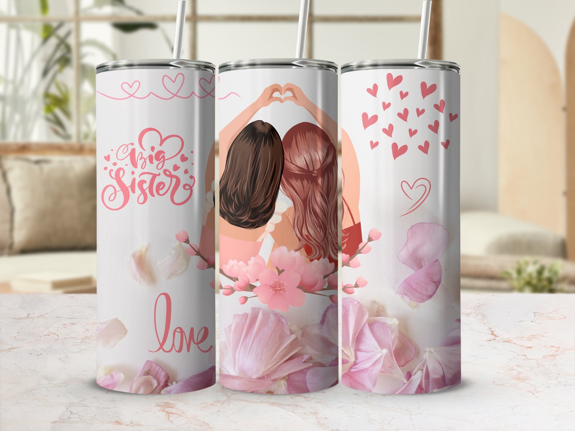 Personalized Loving Sisters Tumbler Gift Cup