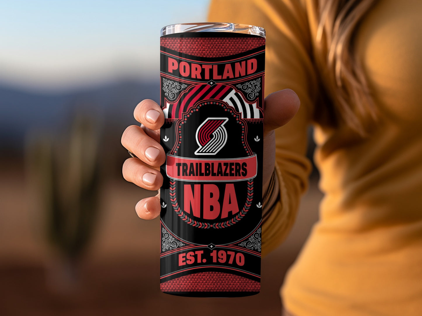 Portland Trail Blazers NBA Est 1970 Design Tumbler