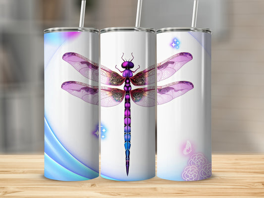 Colorful Dragonfly Art Wrap Tall Drinkware Tumbler