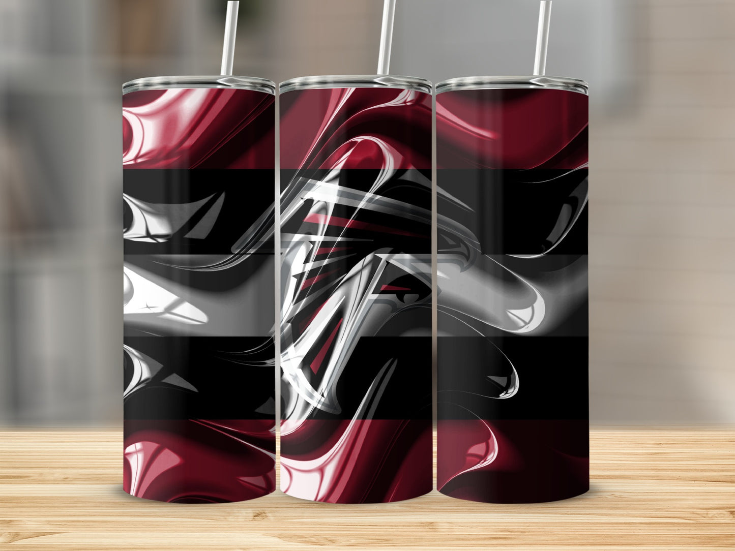Modern Atlanta Falcons Symbol Unique Design Swirl Tumblers