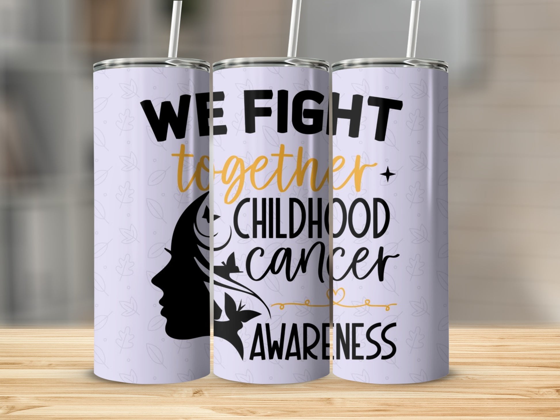 We Fight Together Childhood Cancer Awareness Tumbler
