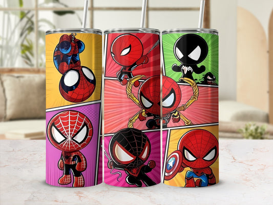 Colorful Comic Style Hero Character Tumbler Collection