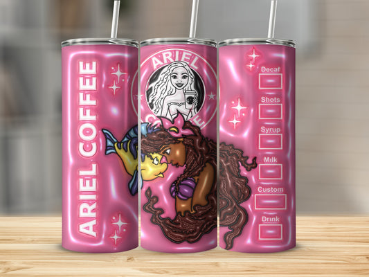 Ariel Coffee Cup Mermaid Design and Customizations