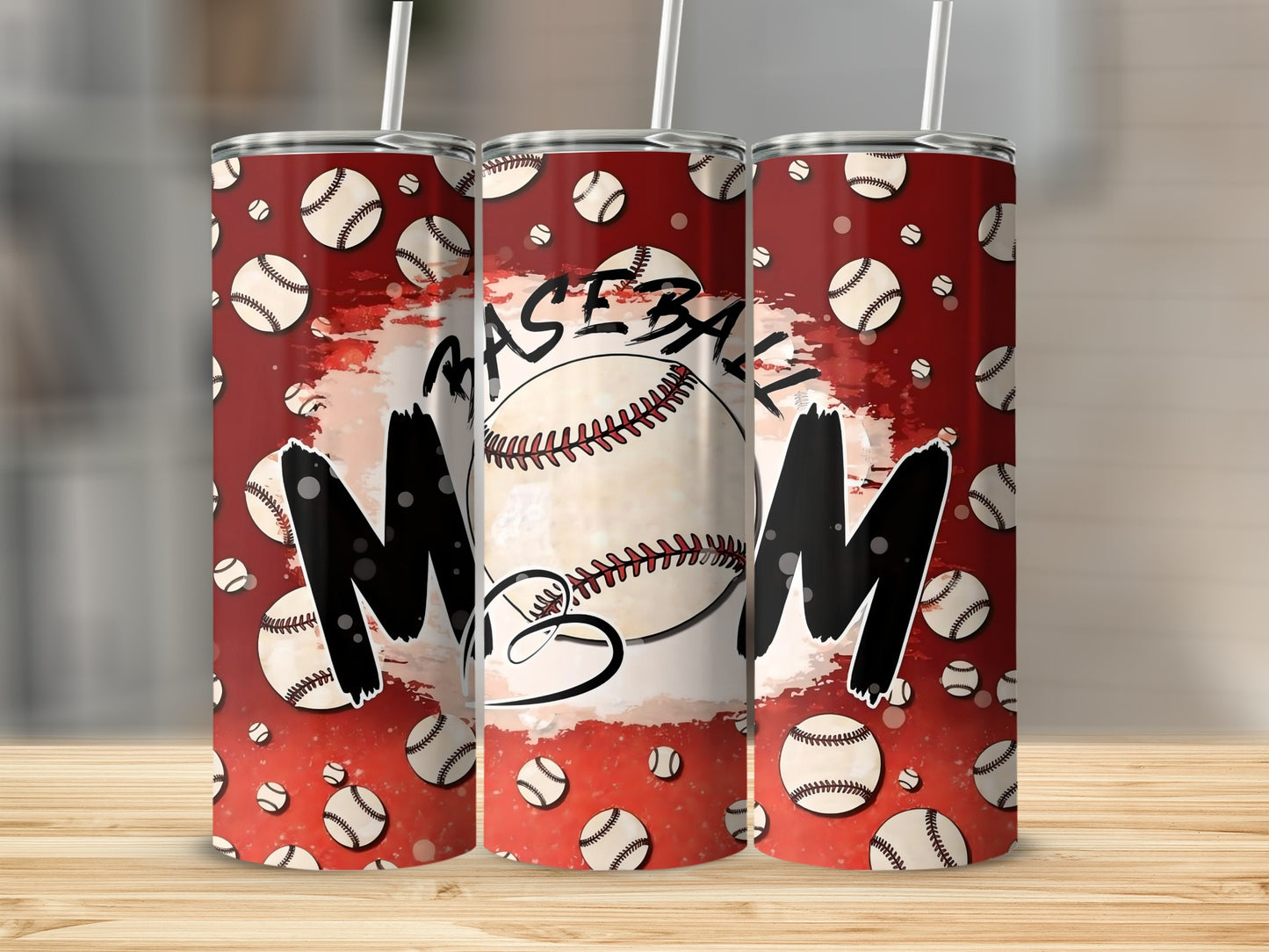 Baseball Mom Design Tumbler for Sports Enthusiasts