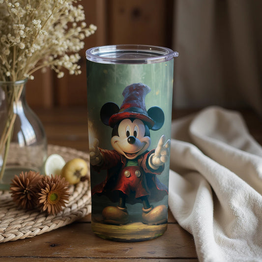 Whimsical Mickey Mouse Tumbler with Magic Hat Design