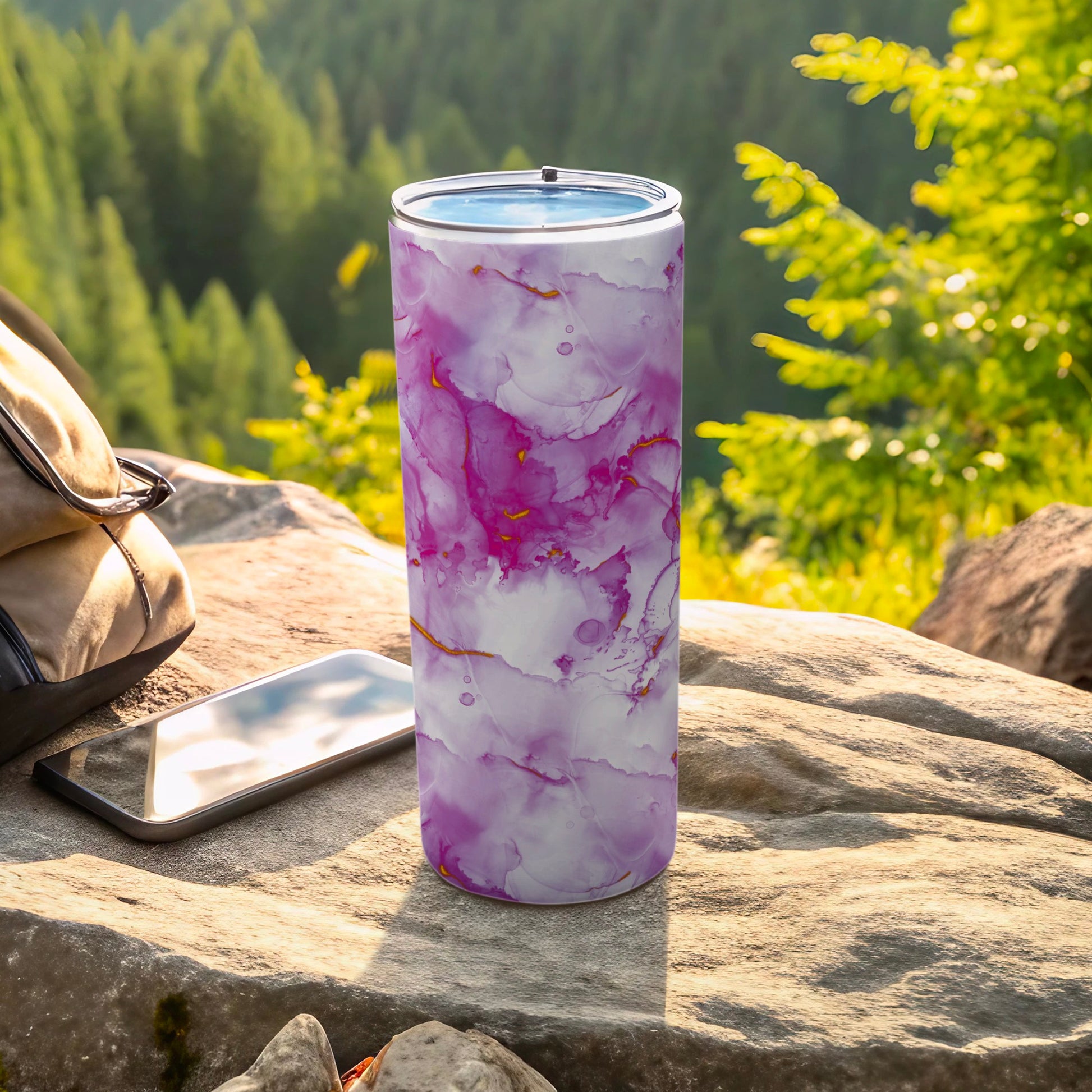 Purple White Gold Abstract Tumbler Outdoors Mountain product type