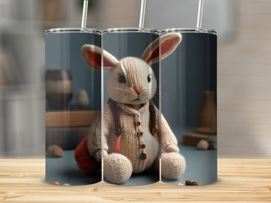 Beige Knitted Bunny Image Rabbit Animal Figure Product Type