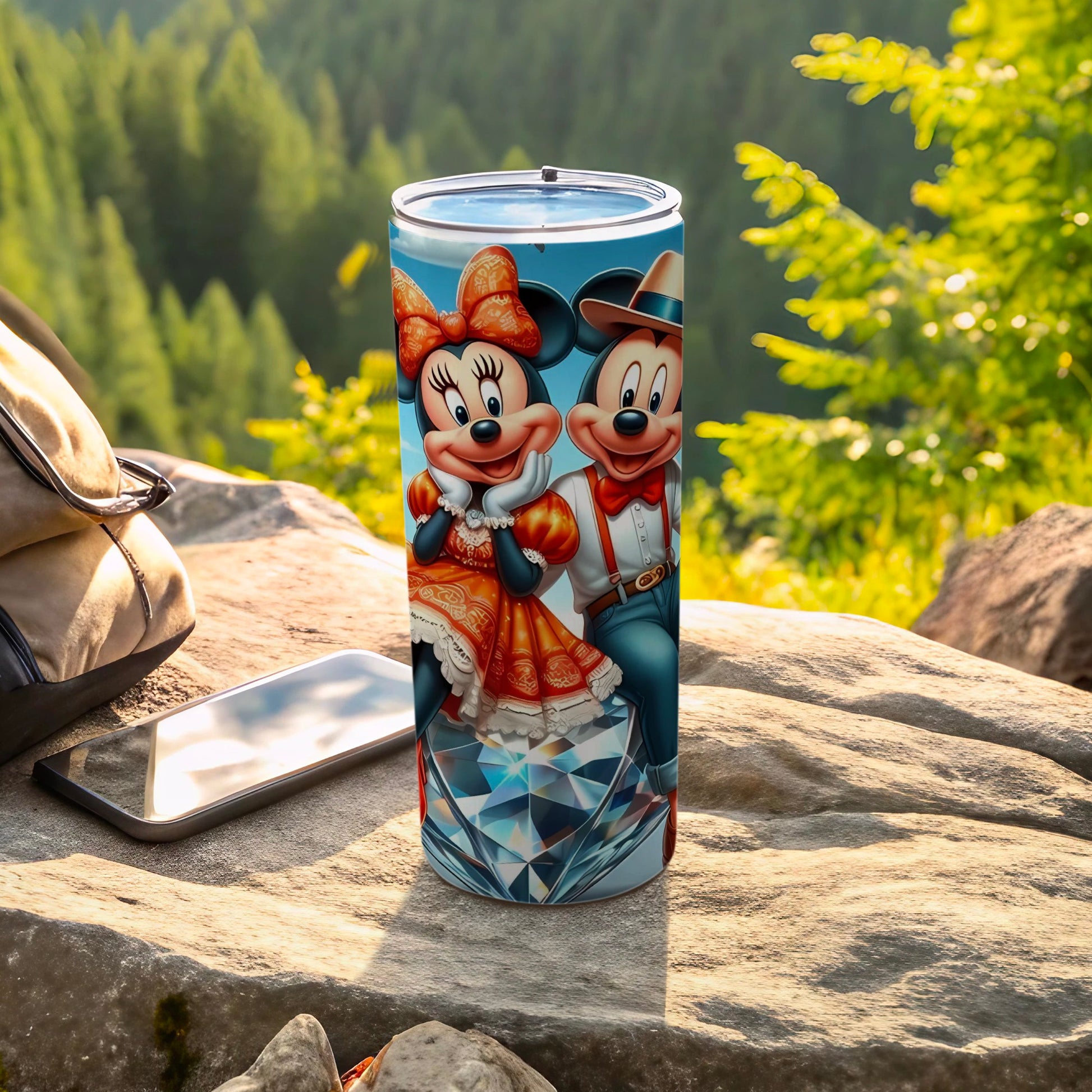 Cheerful Cartoon Characters Outdoor Adventure Tumbler