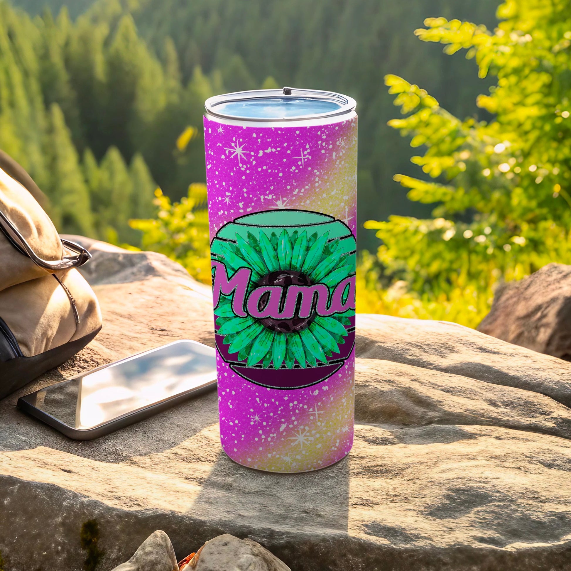 Colorful Mama Sunflower Design Tumbler for Mothers