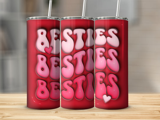 Vibrant Besties Themed Tumbler for Celebrations