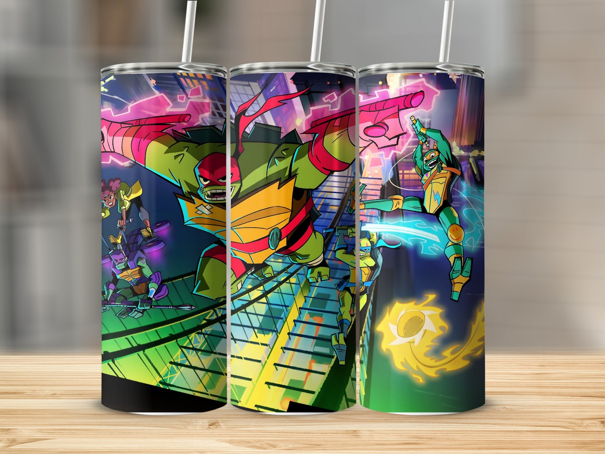 Vibrant Superheroes Themed Travel Tumbler for Fans