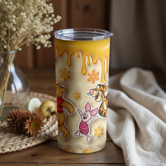Winnie the Pooh Tigger Piglet honey drip tumbler