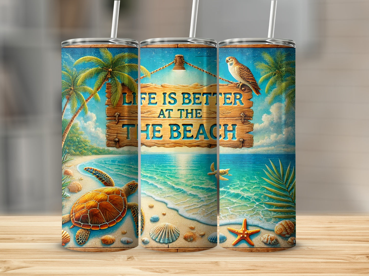 Life Is Better At The Beach Graphic Tumbler
