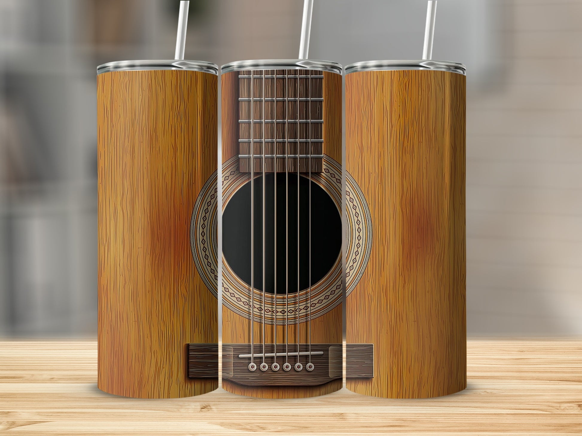 Acoustic Guitar Design Music Instrument Tumbler product type