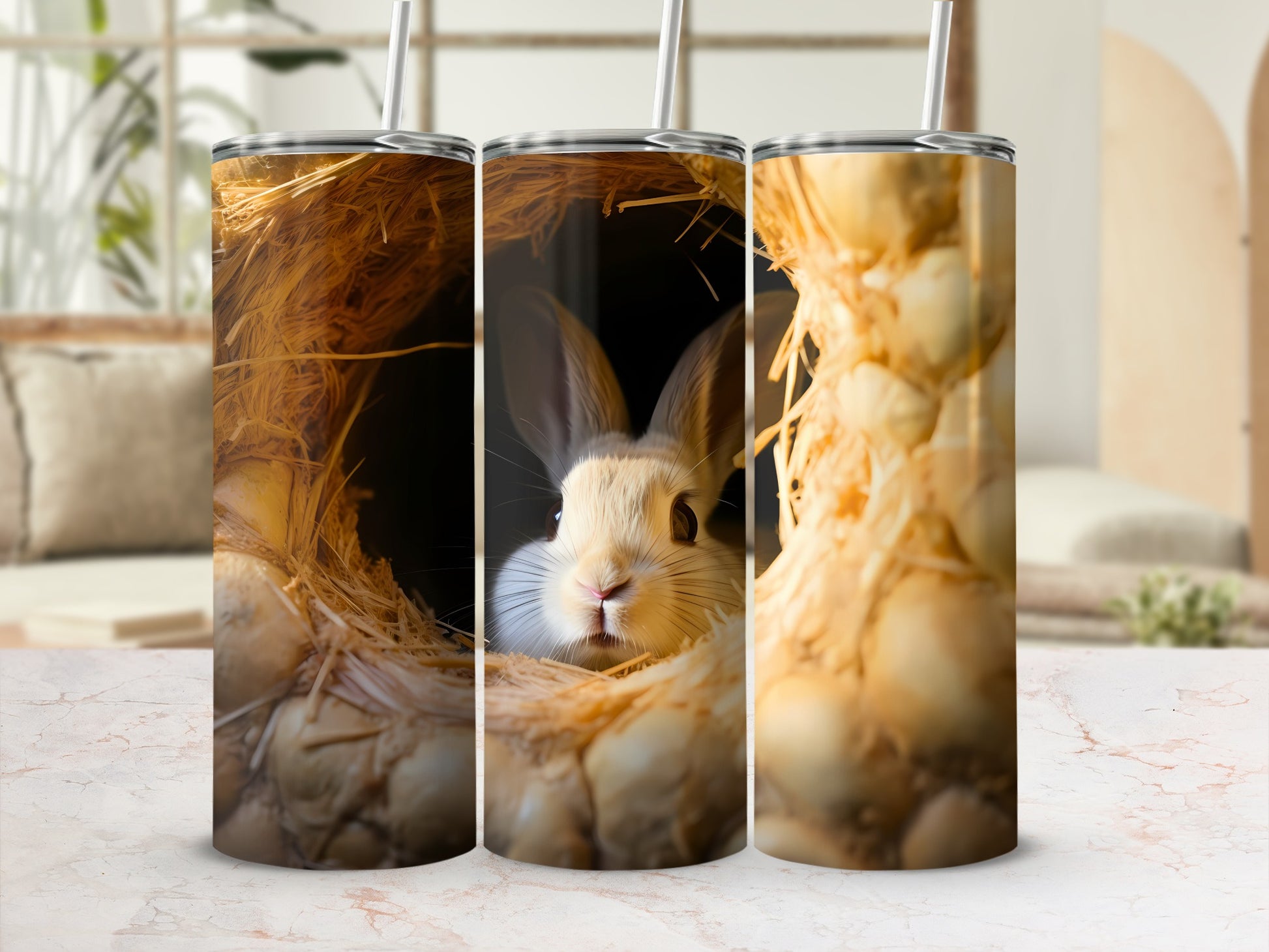Cute Adorable Rabbit Nest Peeker Animal Design product type