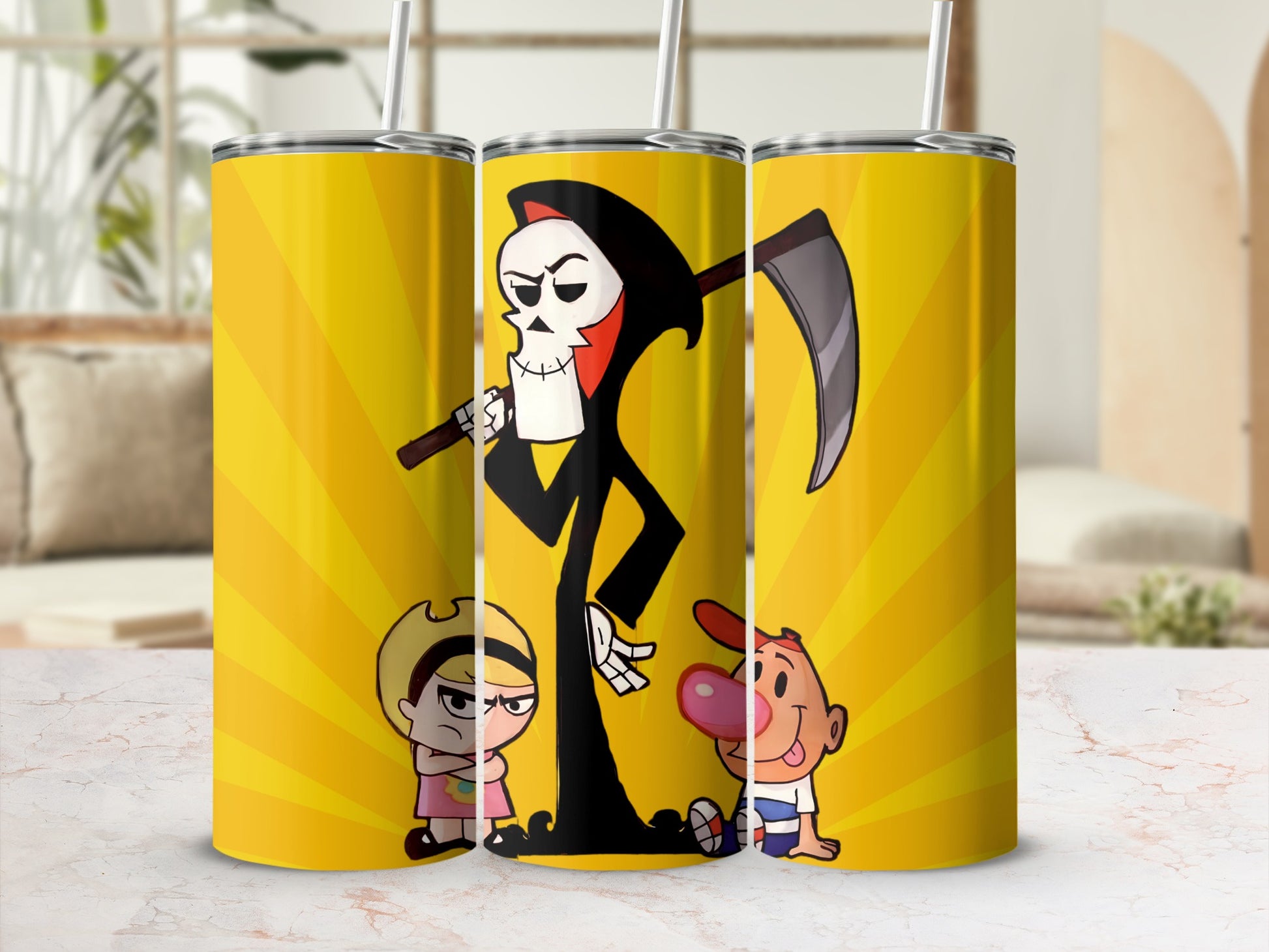 Grim Reaper Character and Kids Design Tumbler