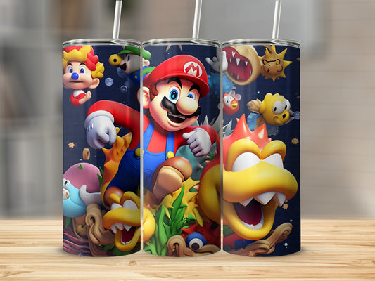 Colorful Mario Character Design Tumbler Cup Product