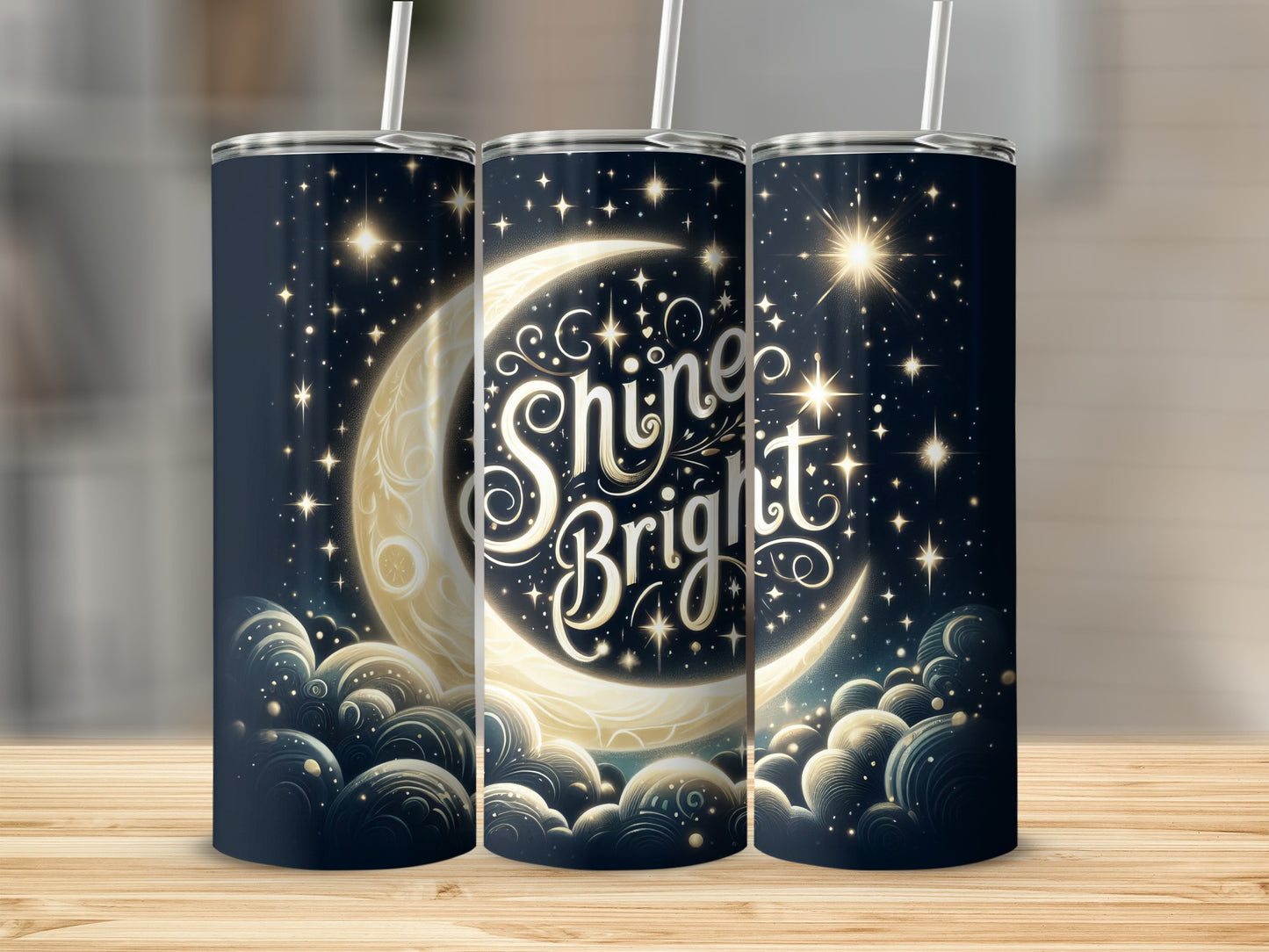 Shine Bright Night Sky Stars Tumbler airtight detox water bottle