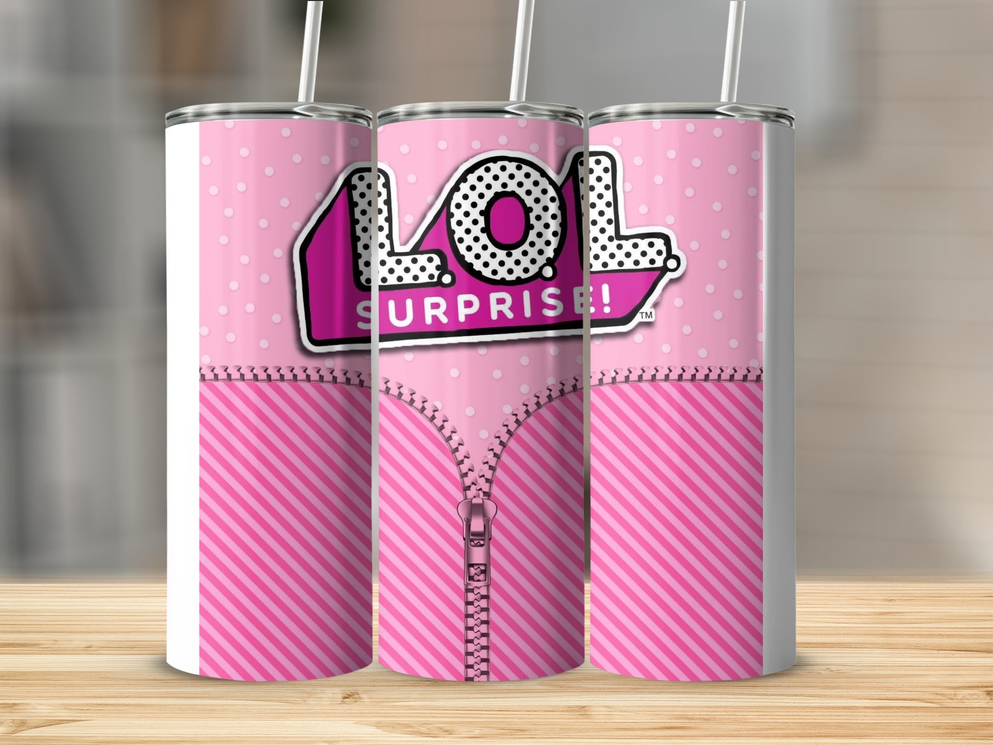 L.O.L. SURPRISE! Pink Polka Dot Zipper Tumbler product type