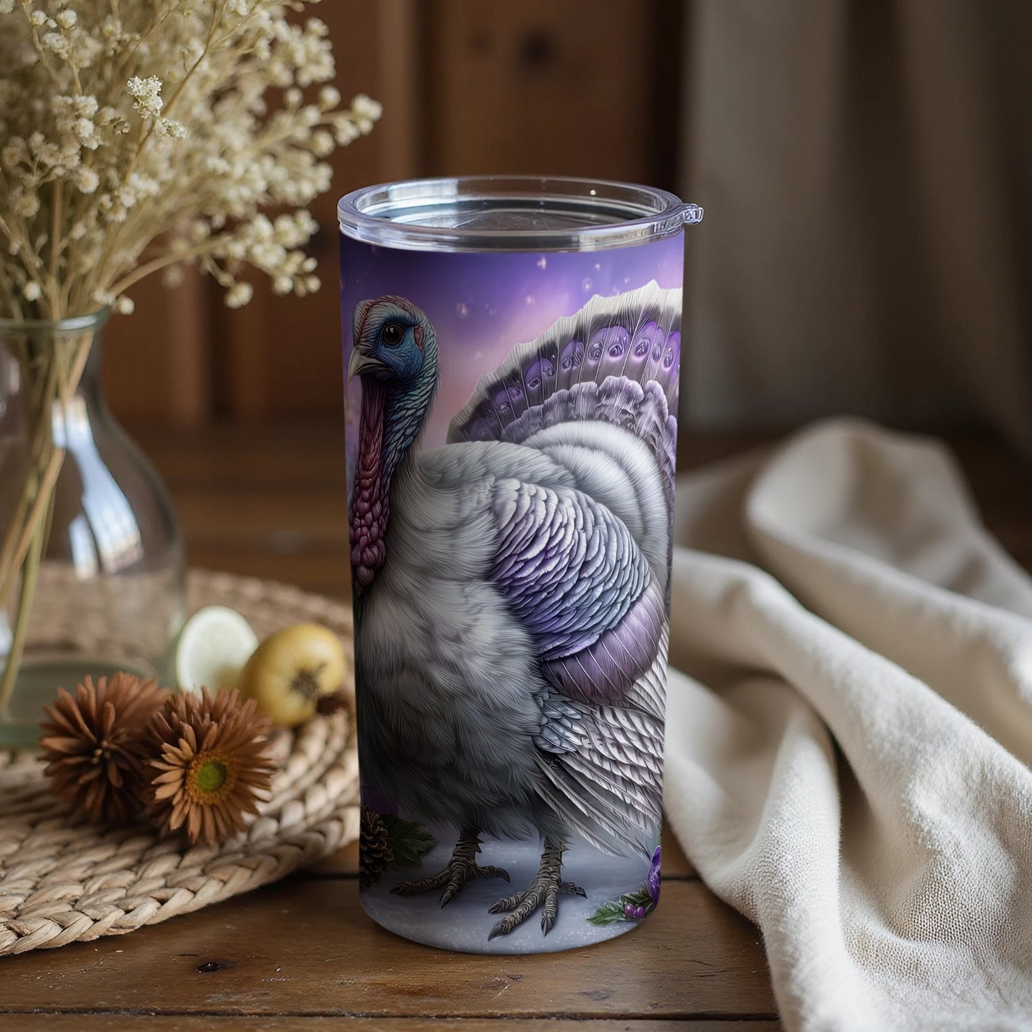 Majestic turkey artwork travel tumbler product