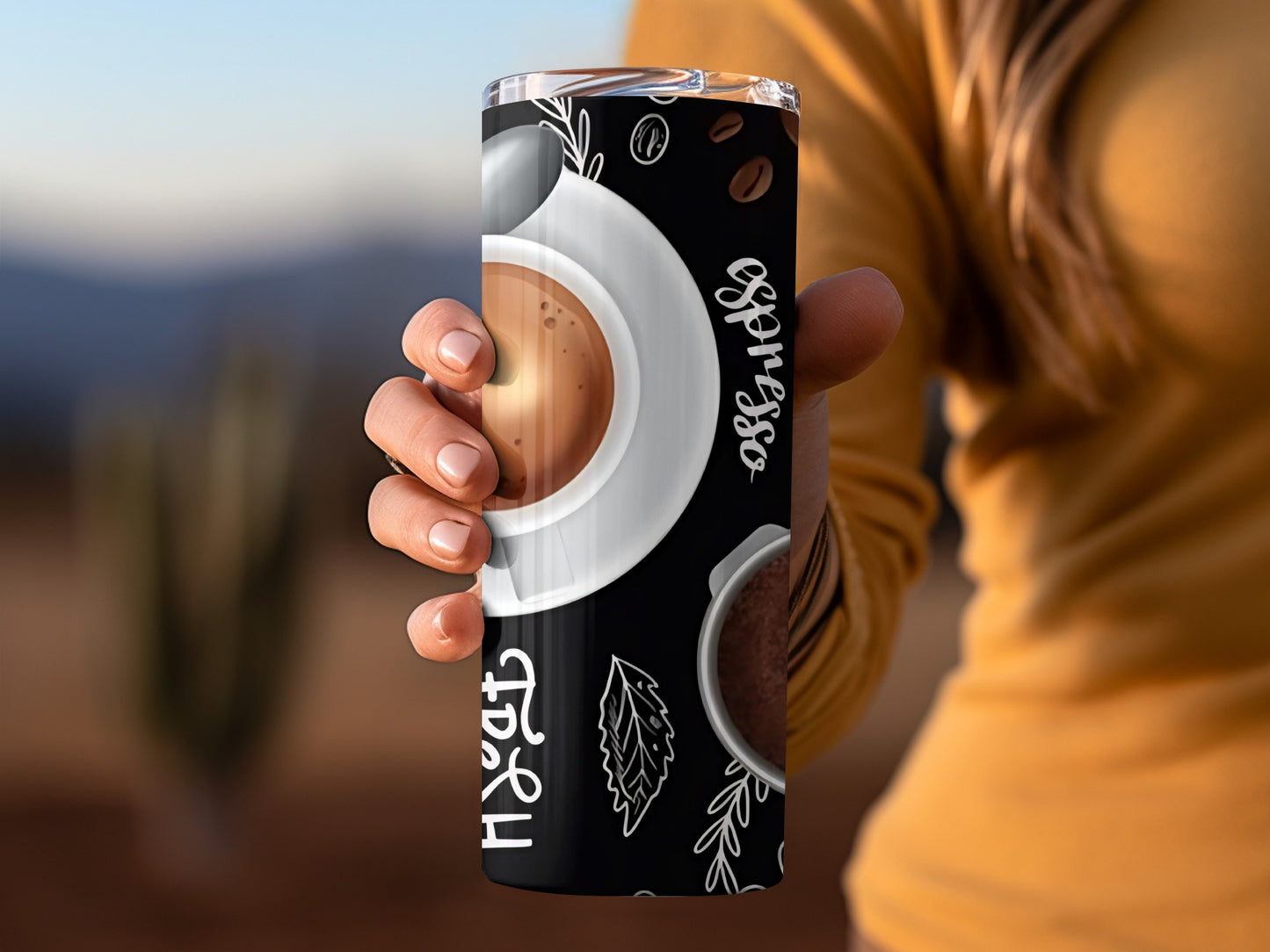 Stylish Espresso Coffee Design Tumbler Great Gift Idea