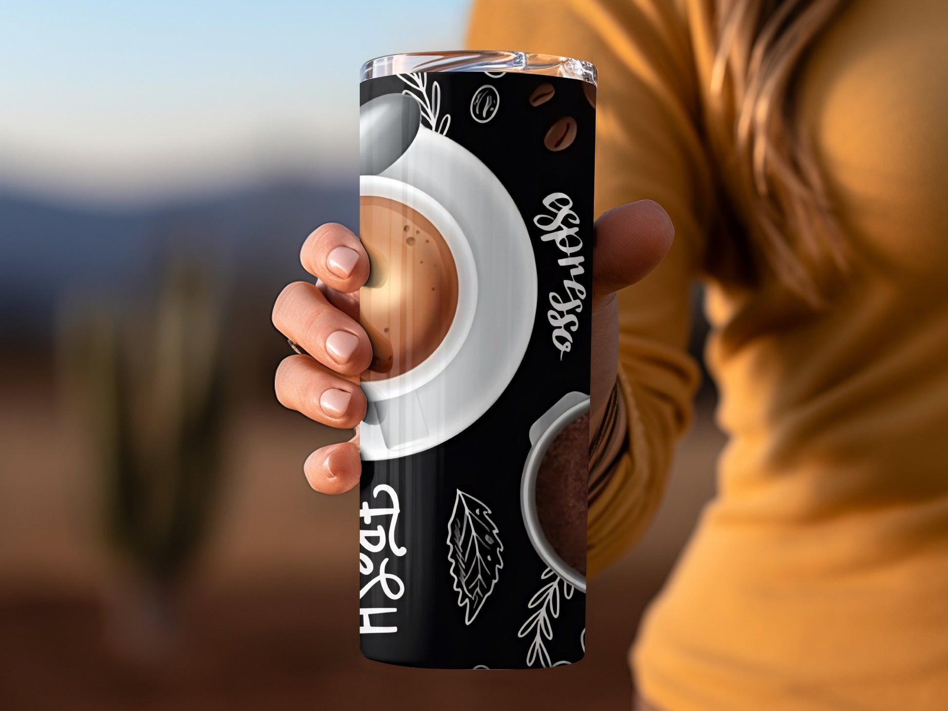 Stylish Espresso Coffee Design Tumbler Great Gift Idea