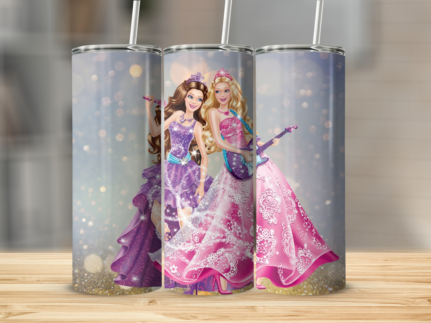 Barbie Princess Power with Guitar and Microphone Tumblers