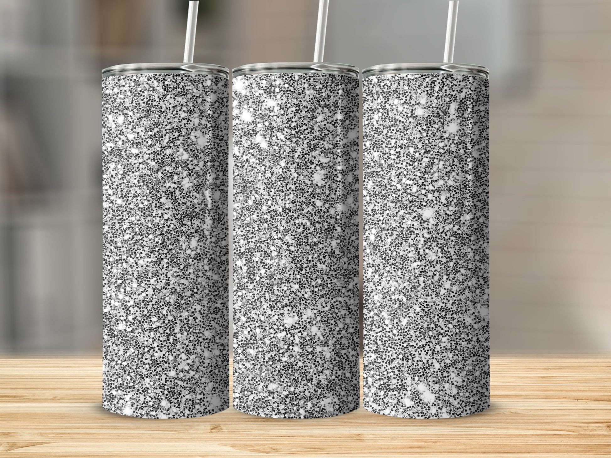 Stylish Black and White Speckled Tumbler for Drinks