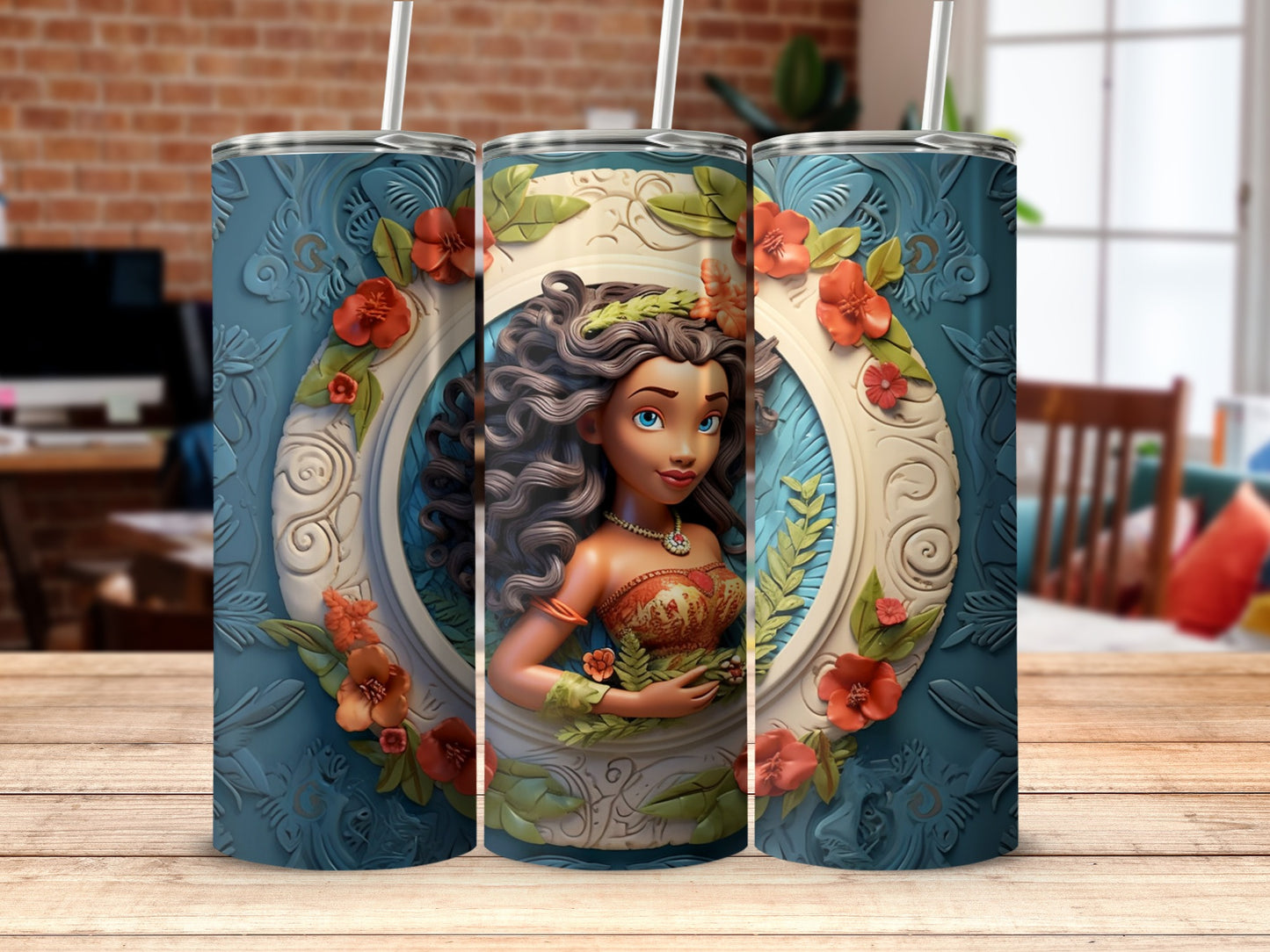Beautifully Designed Floral Tumbler With Artistic Character