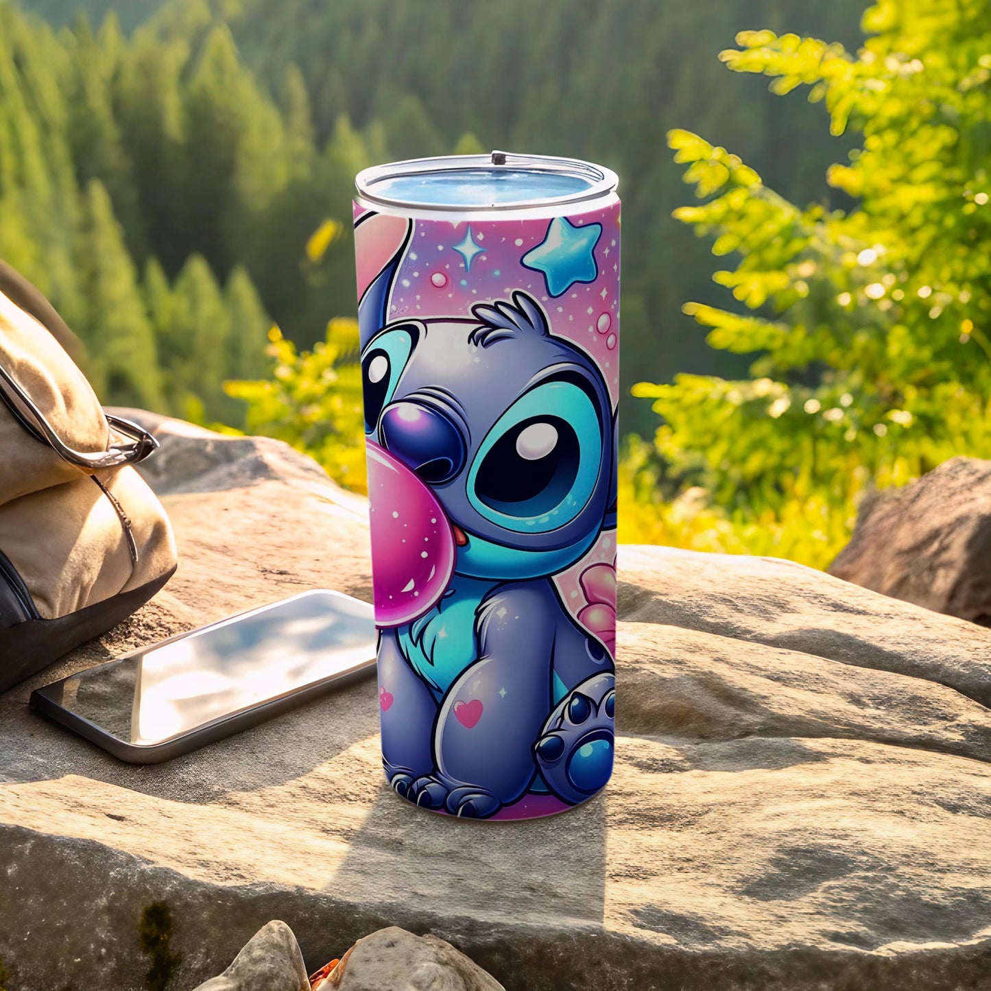 Cute Alien Character with Bubblegum Tumbler Product
