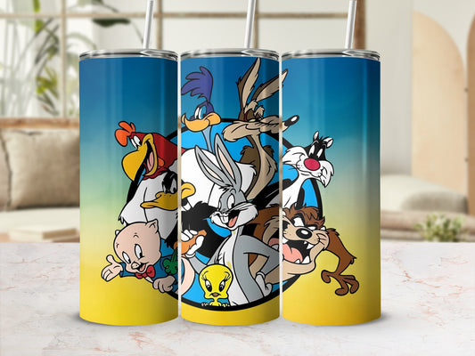 Looney Tunes Characters Colorful Tumbler Cup