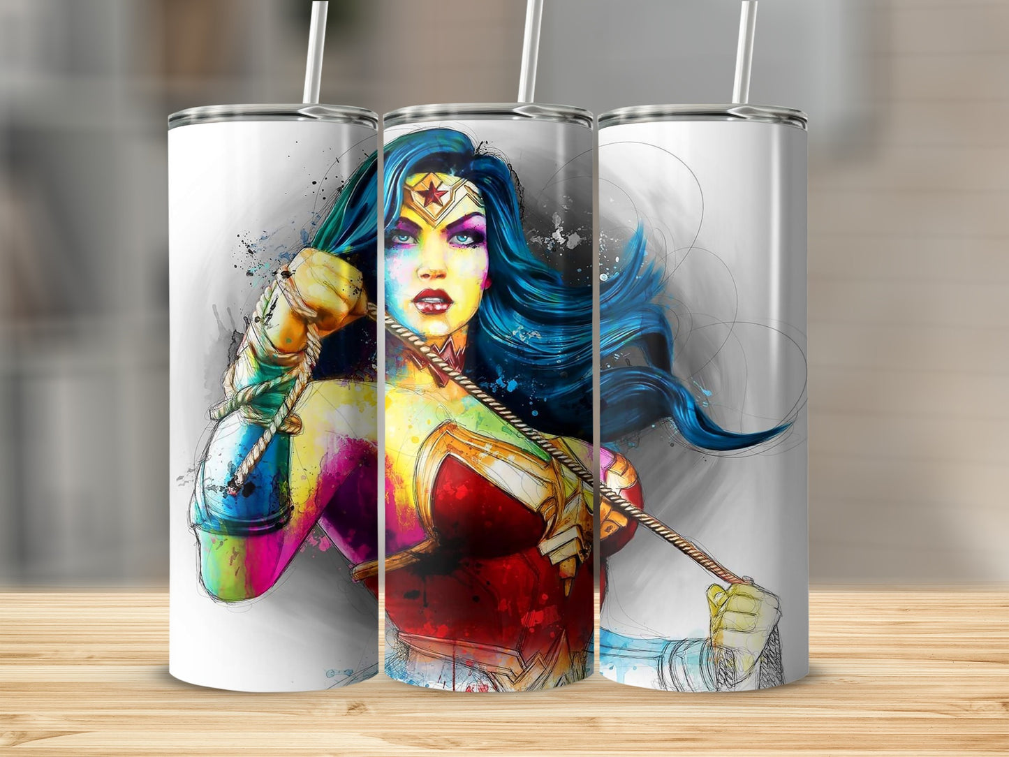 Wonder Woman Vibrant Abstract Artistic product type