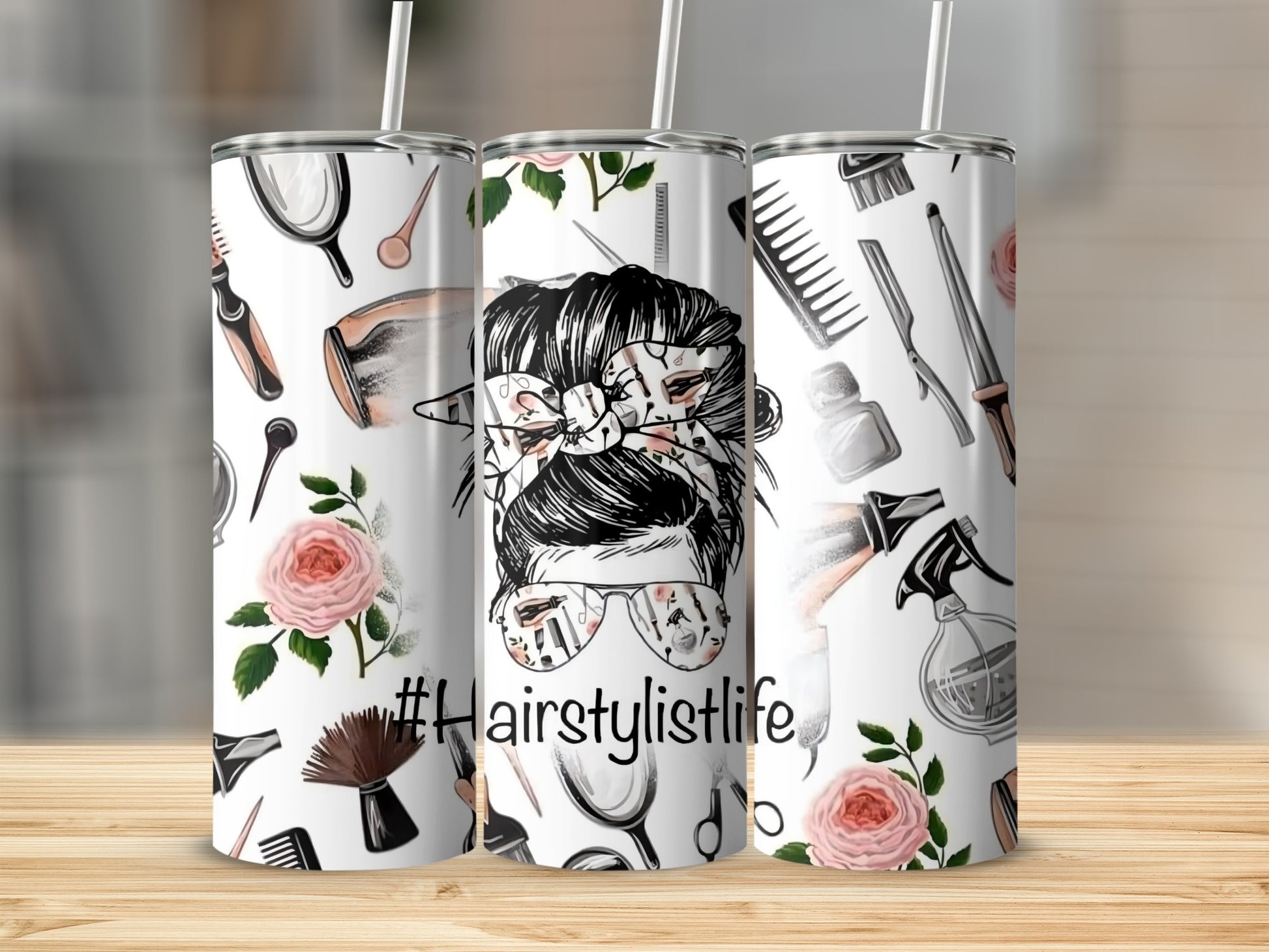 Trendy Hairstylist Tumbler Cup with Chic Design