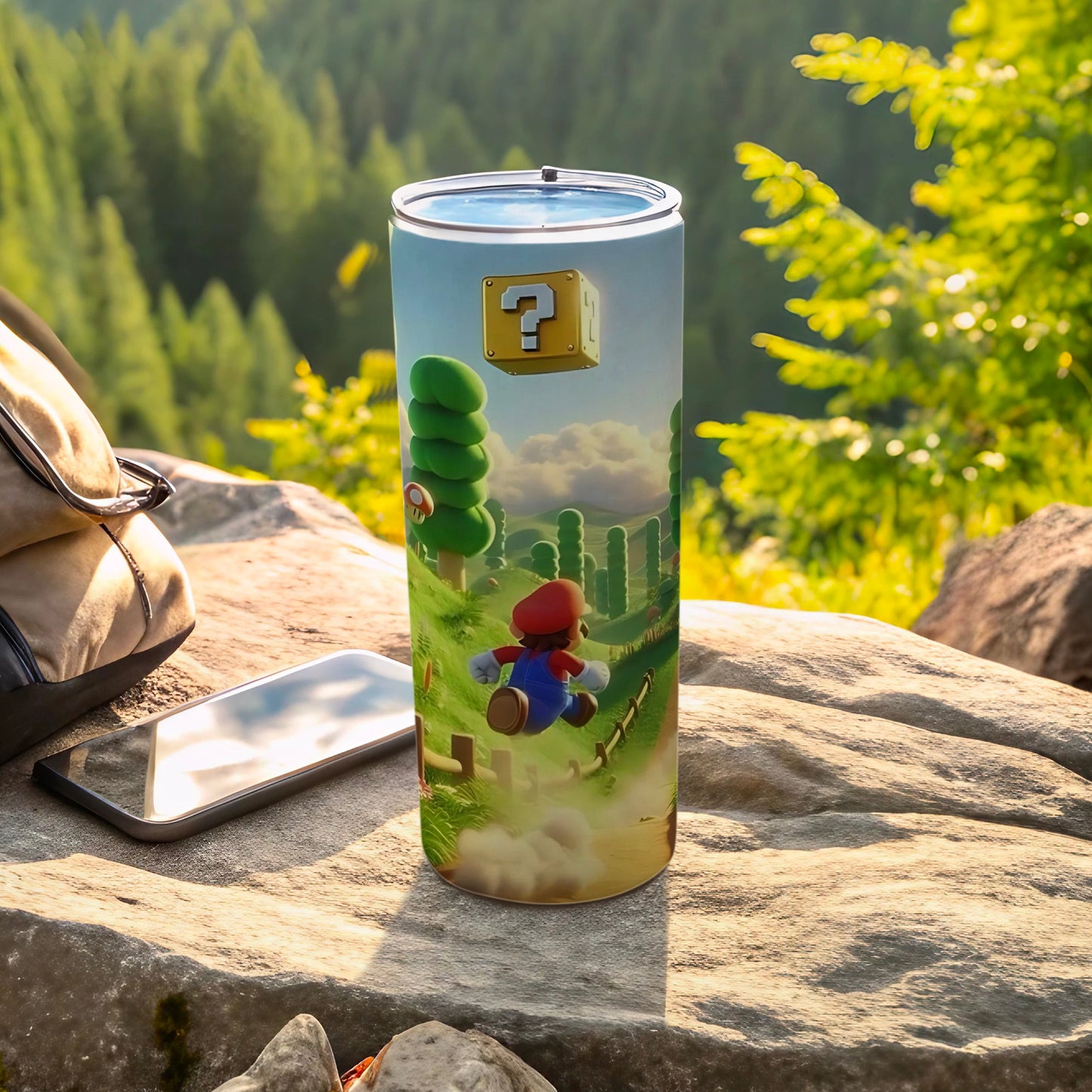 Colorful 3D Mario Scene Tumbler for Adventure Lovers