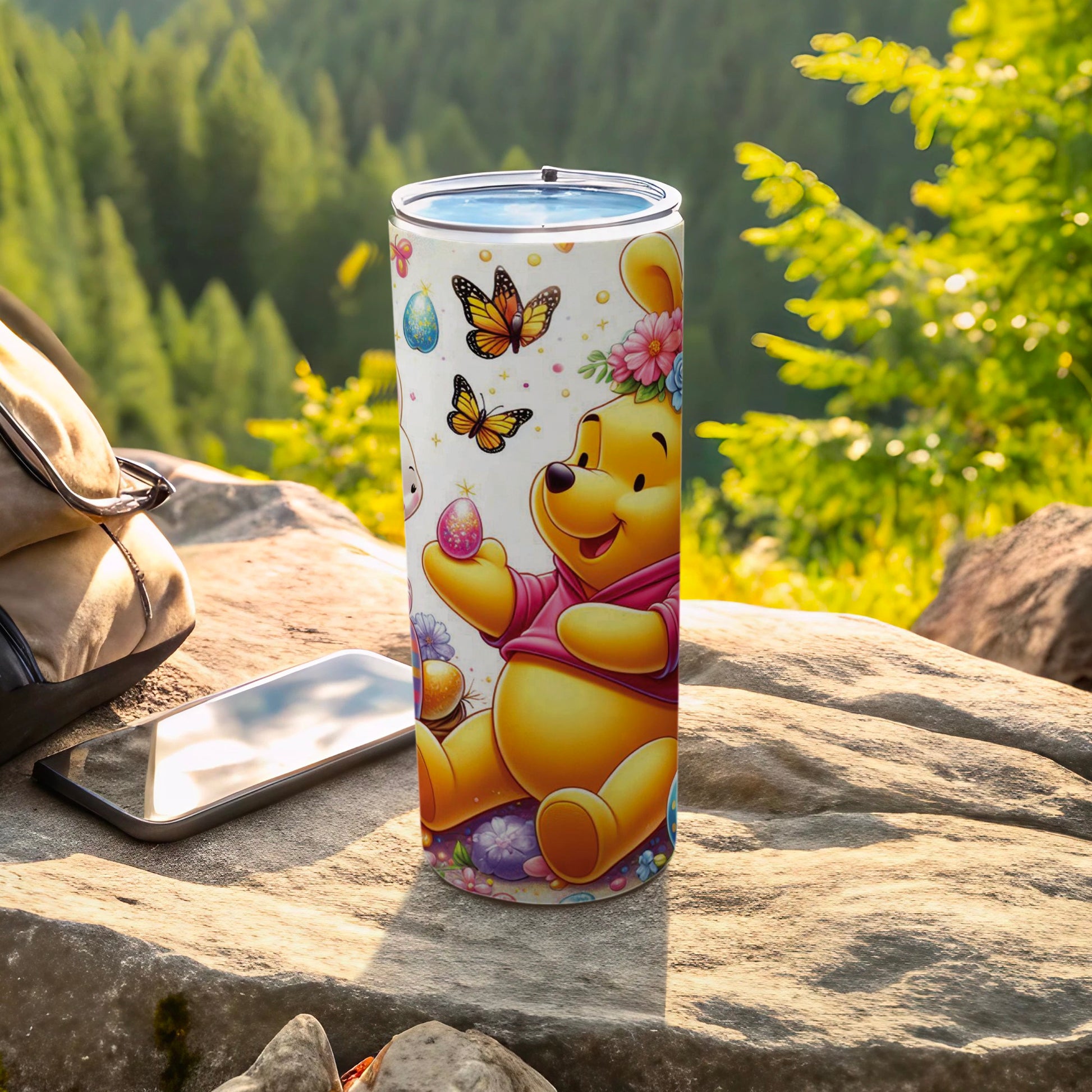Winnie Pooh Easter Butterflies Floral Tumbler product type
