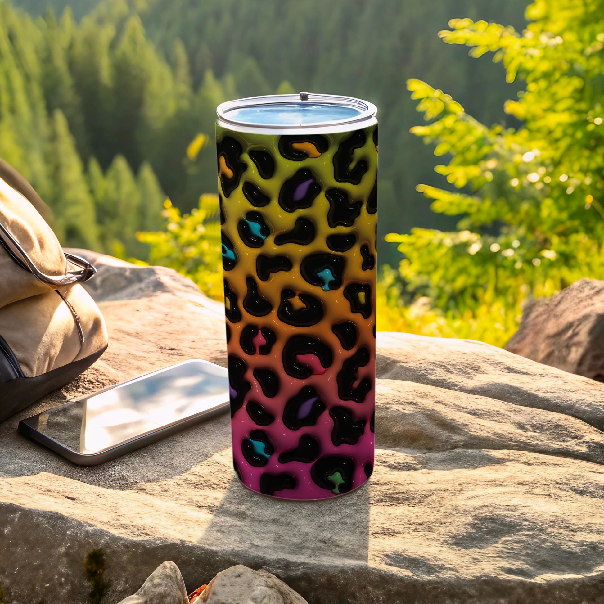 Vibrant Leopard Print Gradient Tumbler product type