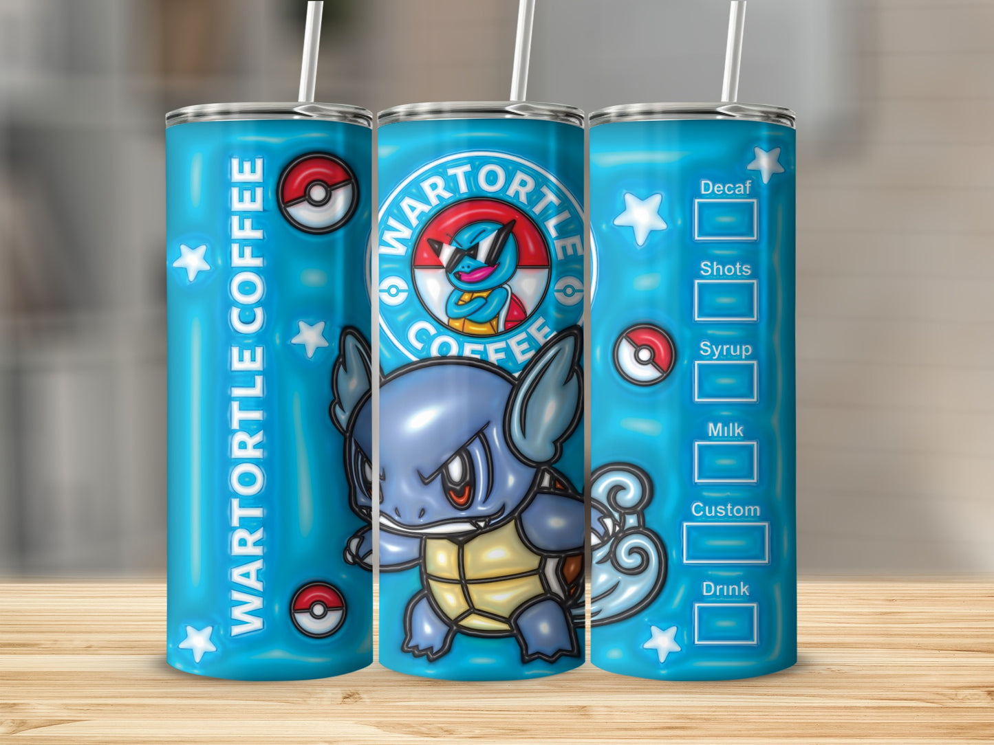 WARTORTLE COFFEE Decaf Shots Milk Custom Tumbler product type