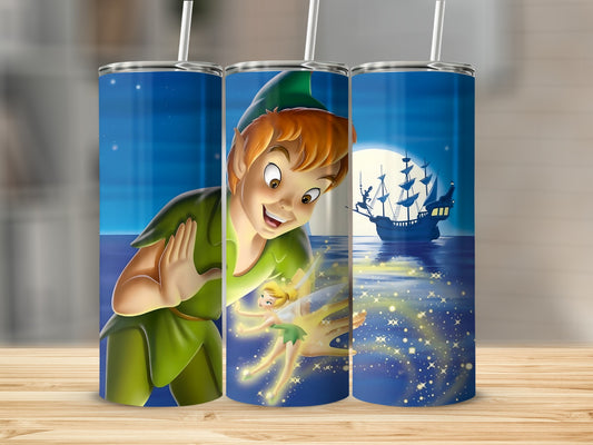Peter Pan and Tinker Bell Stainless Steel Tumbler