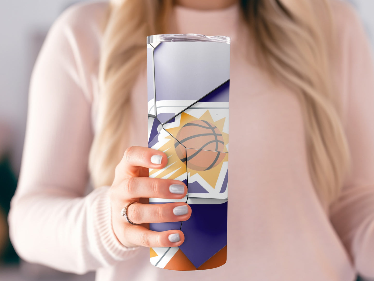 Phoenix Suns Basketball Team Logo Abstract Artwork Tumblers