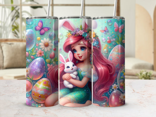 Easter Girl Bunny Pink Hair Butterflies Fantasy Eggs product type