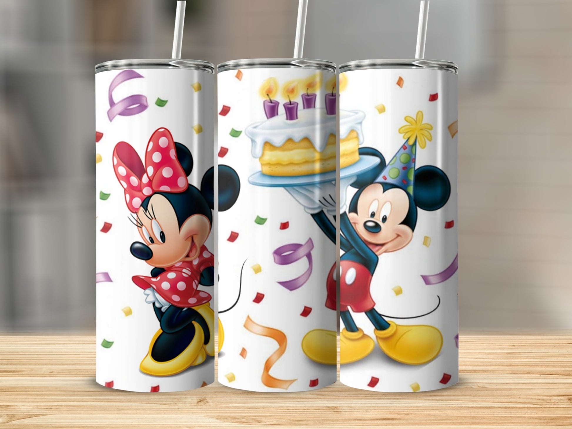 Minnie and Mickey Cartoon Party Tumbler