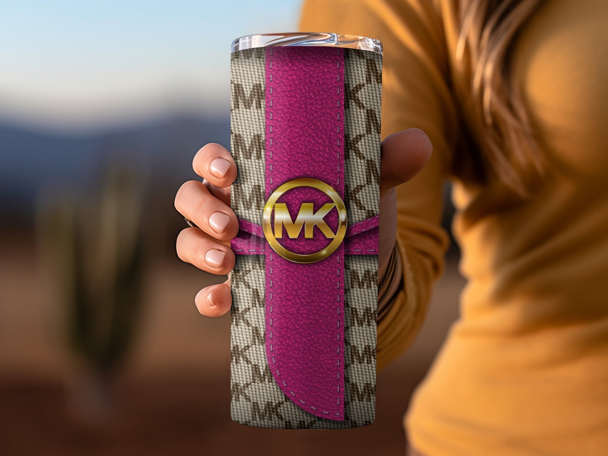 Stylish MK Logo Tumbler Cup Insulated Stainless Steel